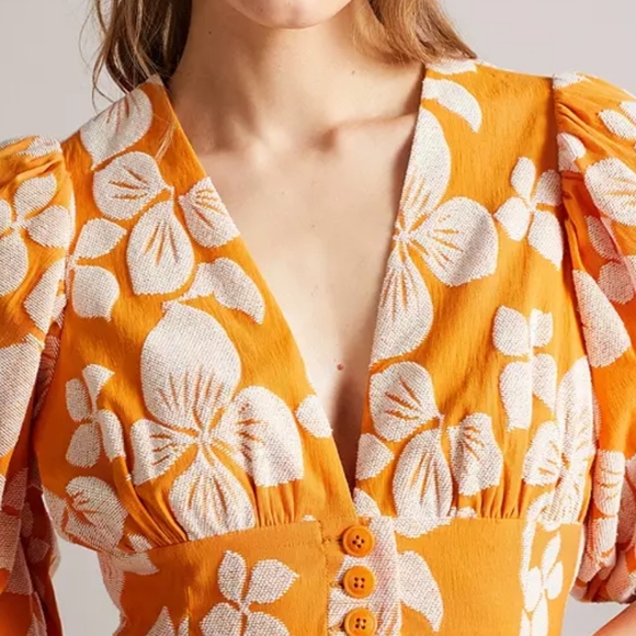 Ted Baker London Cinthy Floral Jacquard A-Line Dress - Picture 4 of 12